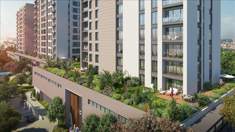 Apartments in a new residential project in Istanbul, Turkey
