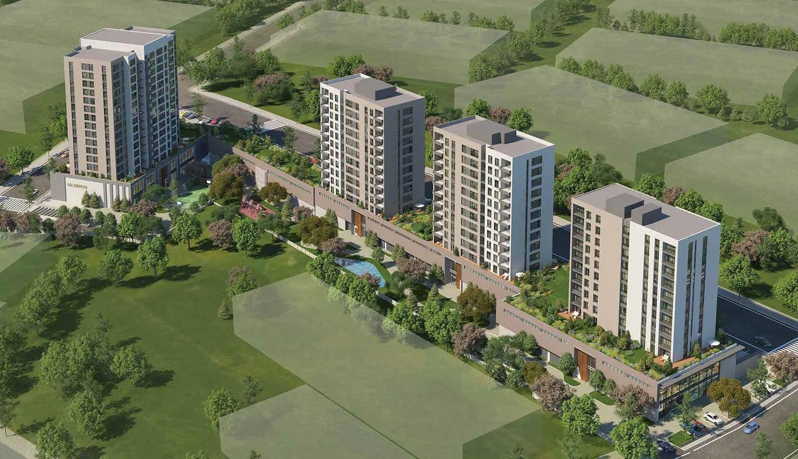 Apartments in a new residential project in Istanbul, Turkey