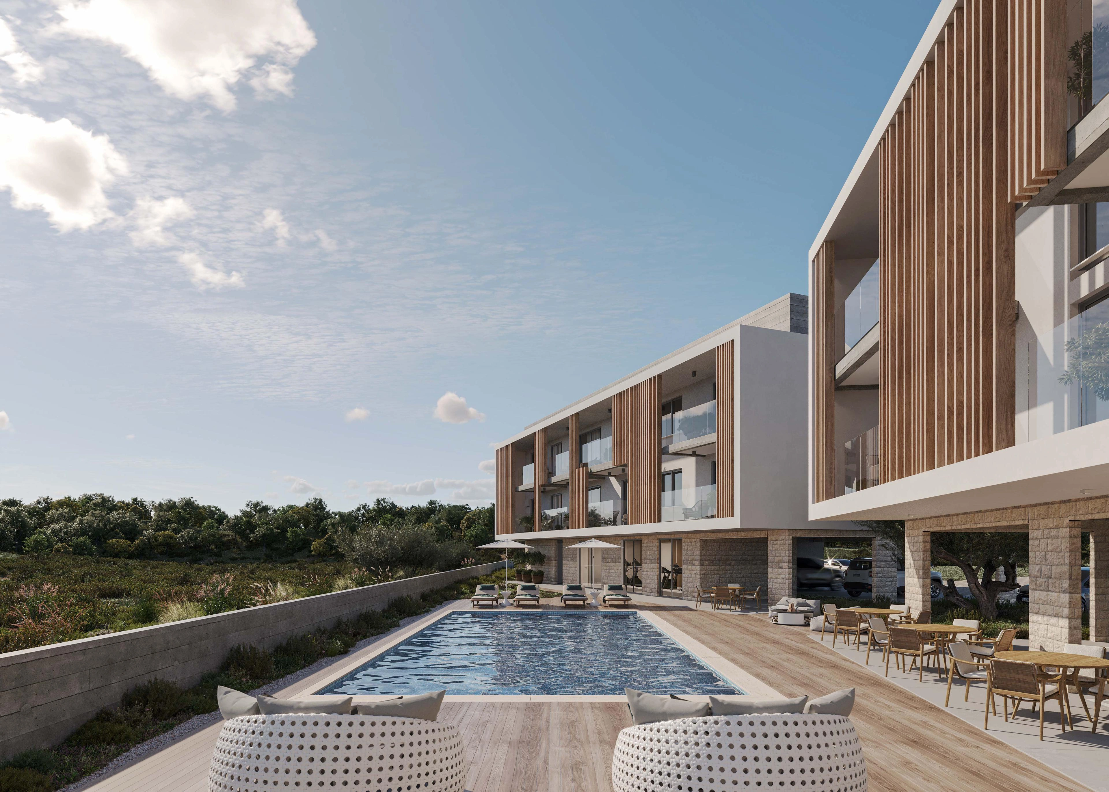 Apartments in a modern residential complex in Paphos, Cyprus