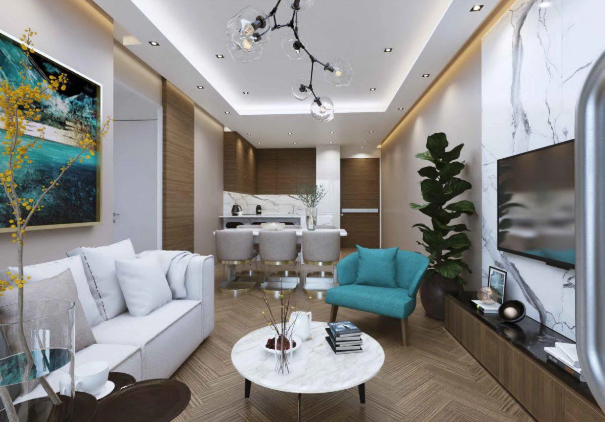 लार्नाका, साइप्रस में कम-ऊँचाई वाले आवासीय परिसर के अपार्टमेंट