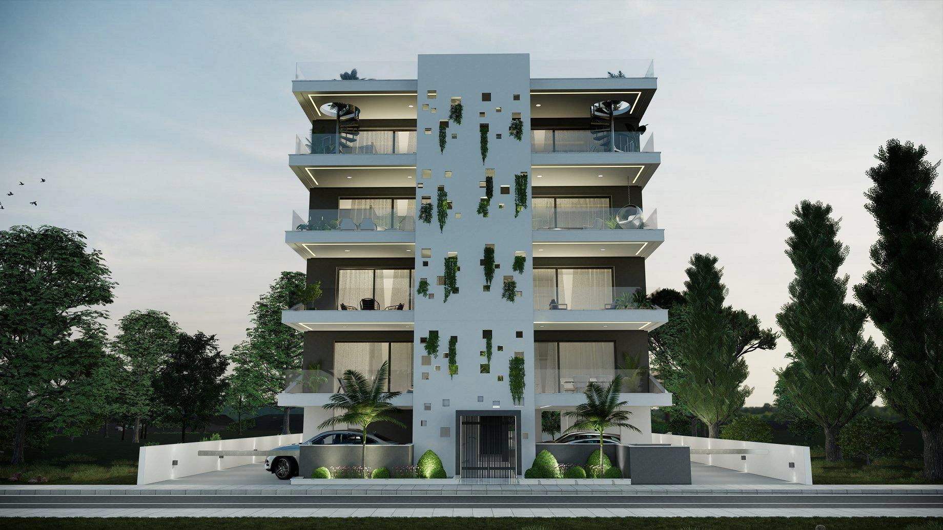 निकोसिया, साइप्रस में एक आधुनिक आवासीय कॉम्प्लेक्स के अपार्टमेंट