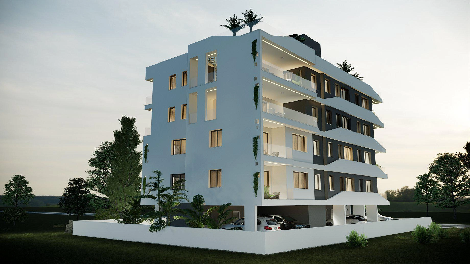 निकोसिया, साइप्रस में एक आधुनिक आवासीय कॉम्प्लेक्स के अपार्टमेंट