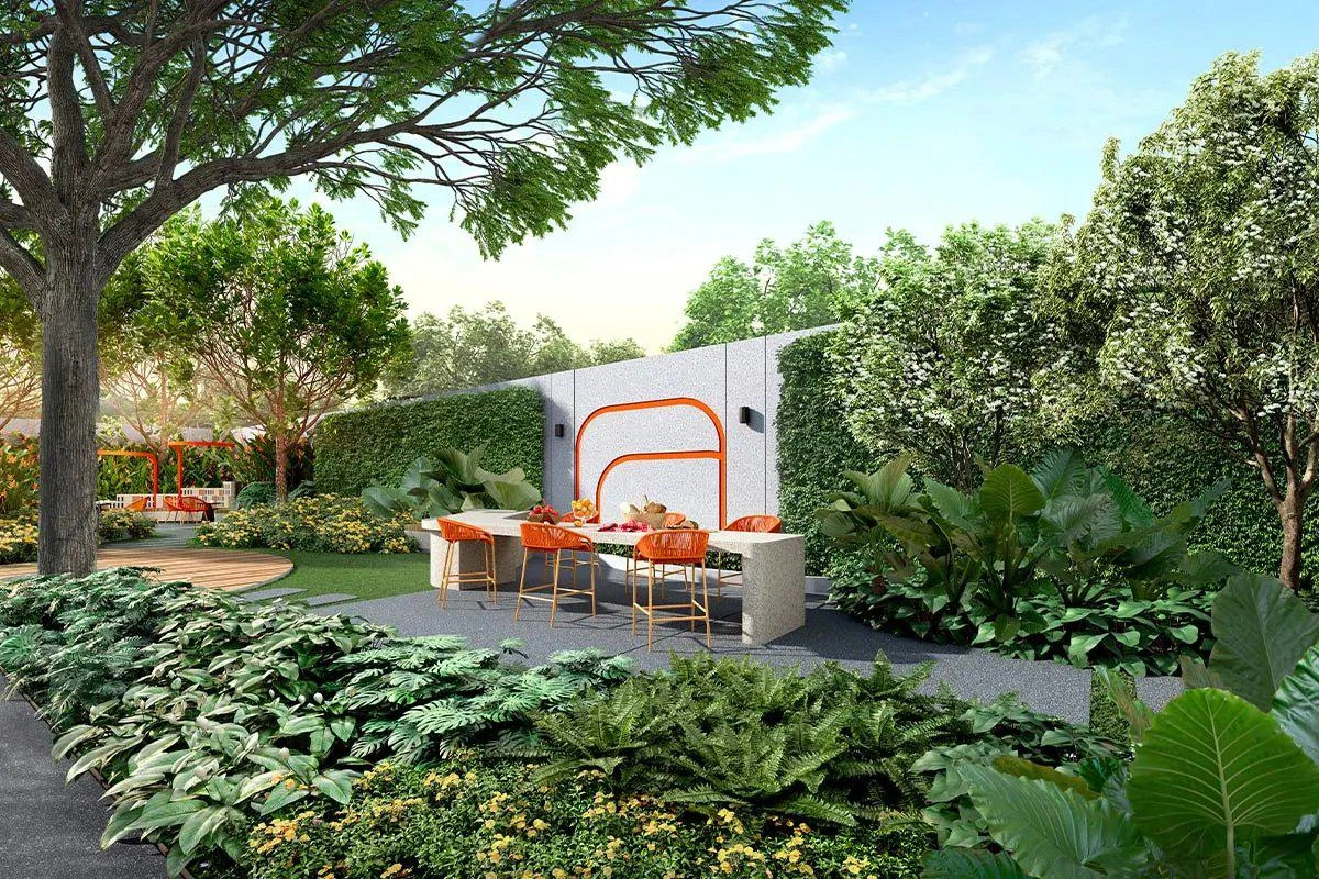 タイ・バンコクのモダンな住宅複合施設のアパート