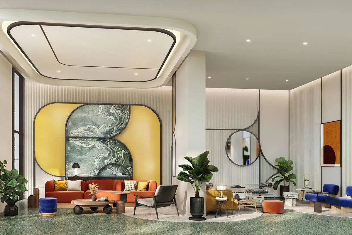 タイ・バンコクのモダンな住宅複合施設のアパート