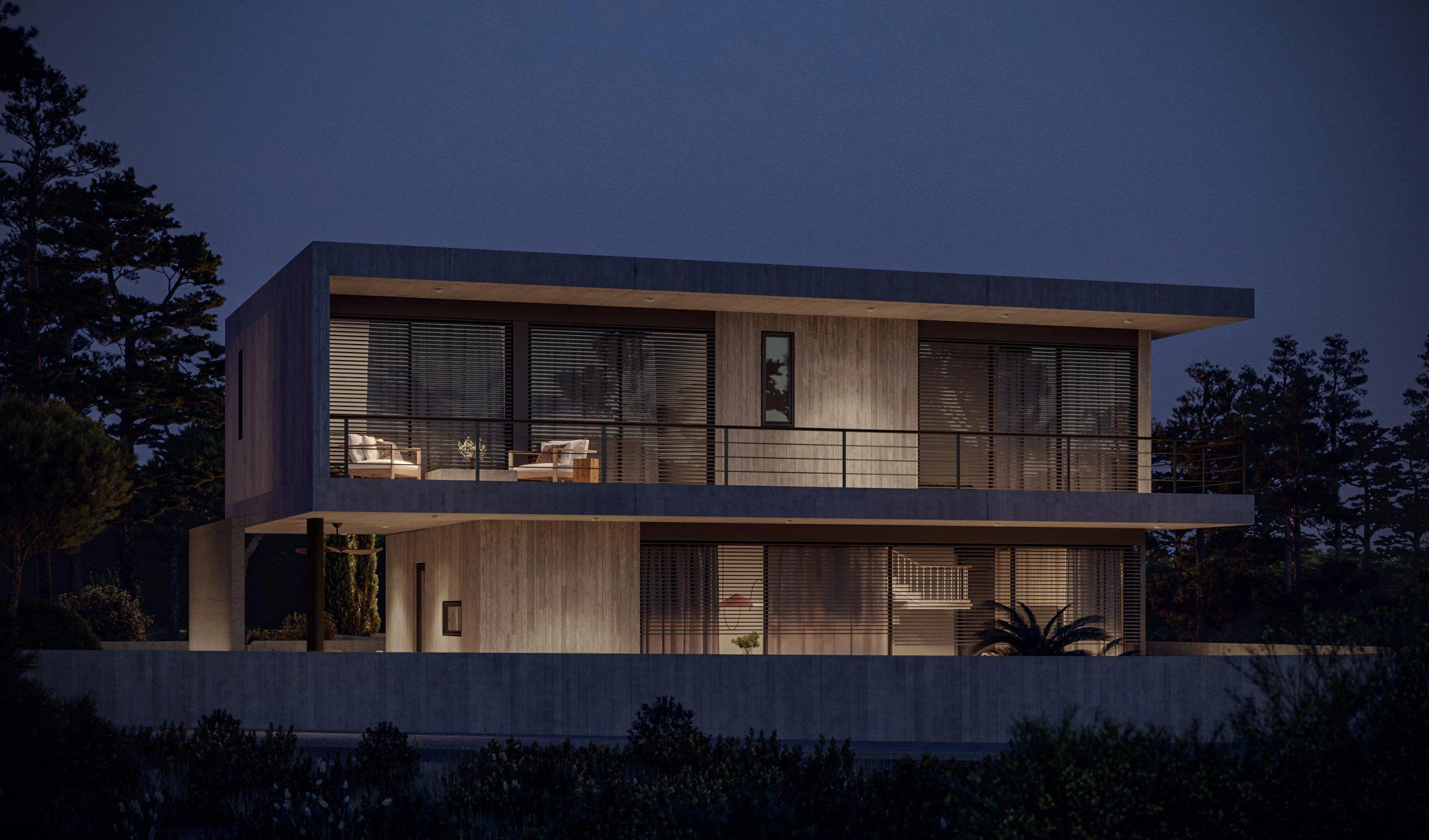 キプロス・パフォスのモダンな住宅複合施設内のヴィラ