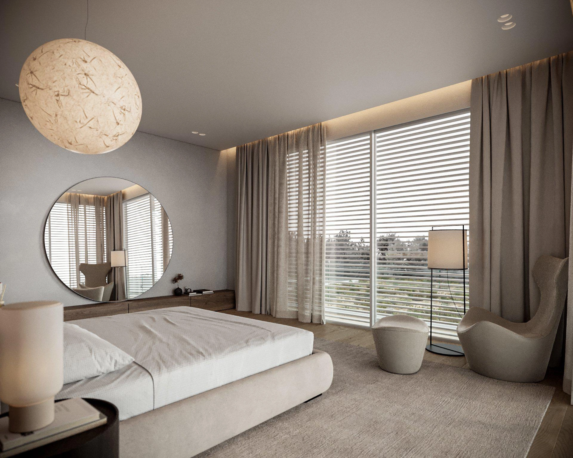 キプロス・パフォスのモダンな住宅複合施設内のヴィラ