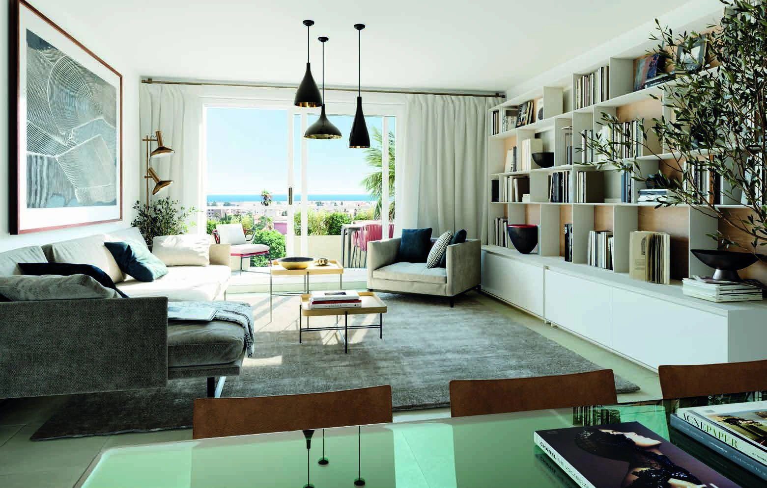 位于法国普罗旺斯-阿尔卑斯-蓝色海岸的现代住宅小区公寓