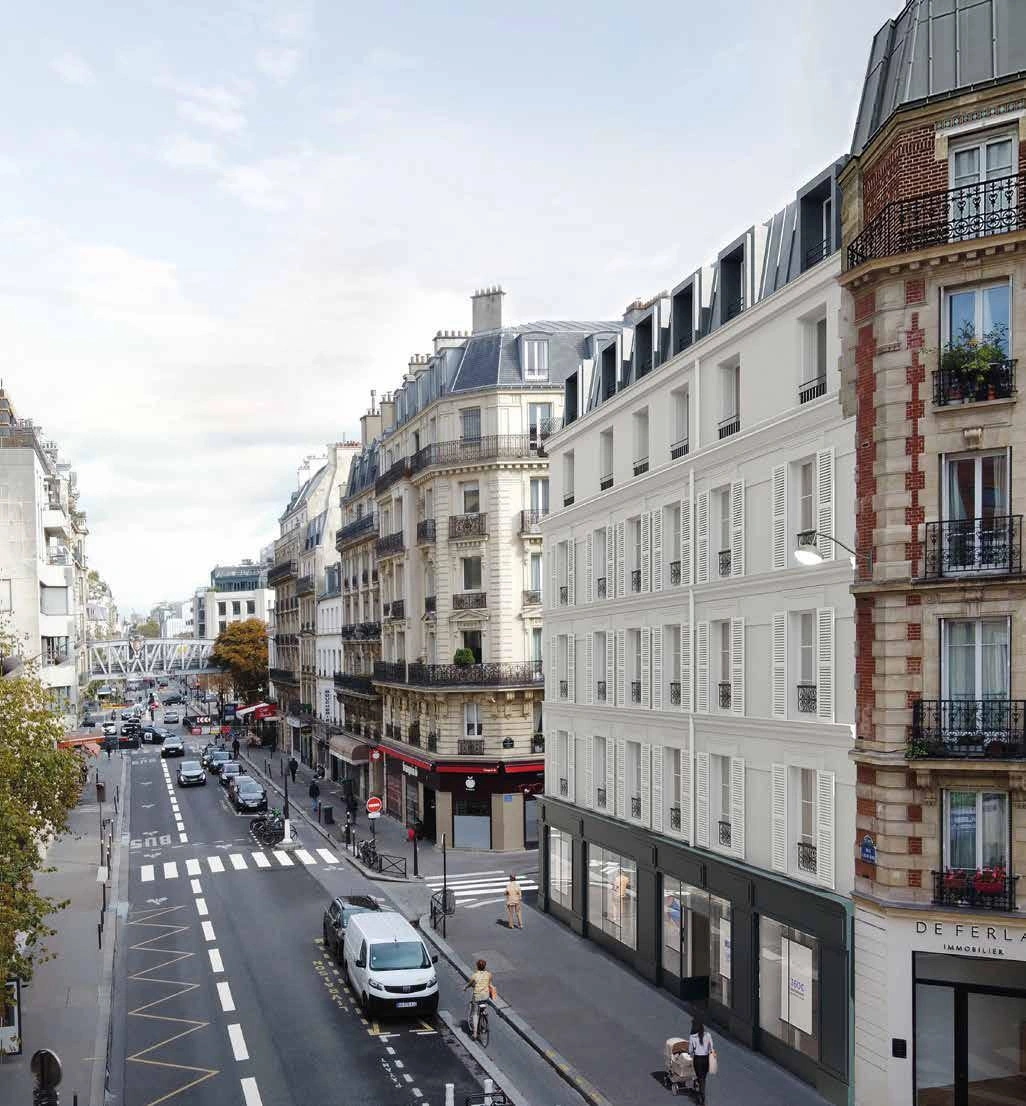 Apartments in a modern residential complex in Paris, France