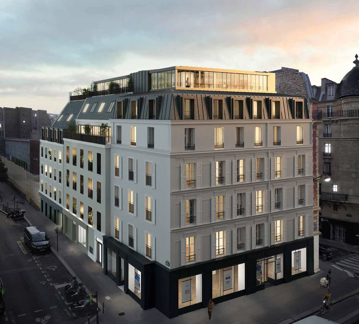 Apartments in a modern residential complex in Paris, France