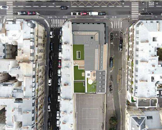 Apartments in a modern residential complex in Paris, France