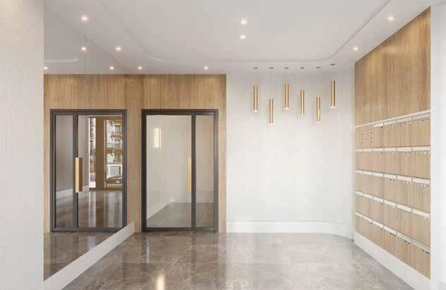 Apartments in a modern residential complex in Paris, France