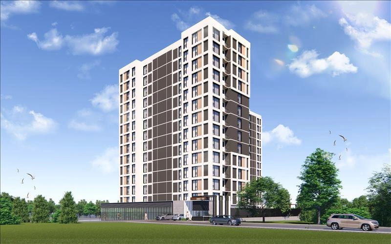 Apartments in a modern residential complex in Istanbul, Turkey