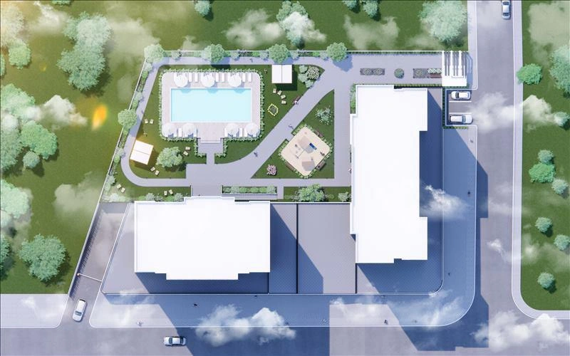 Apartments in a modern residential complex in Istanbul, Turkey