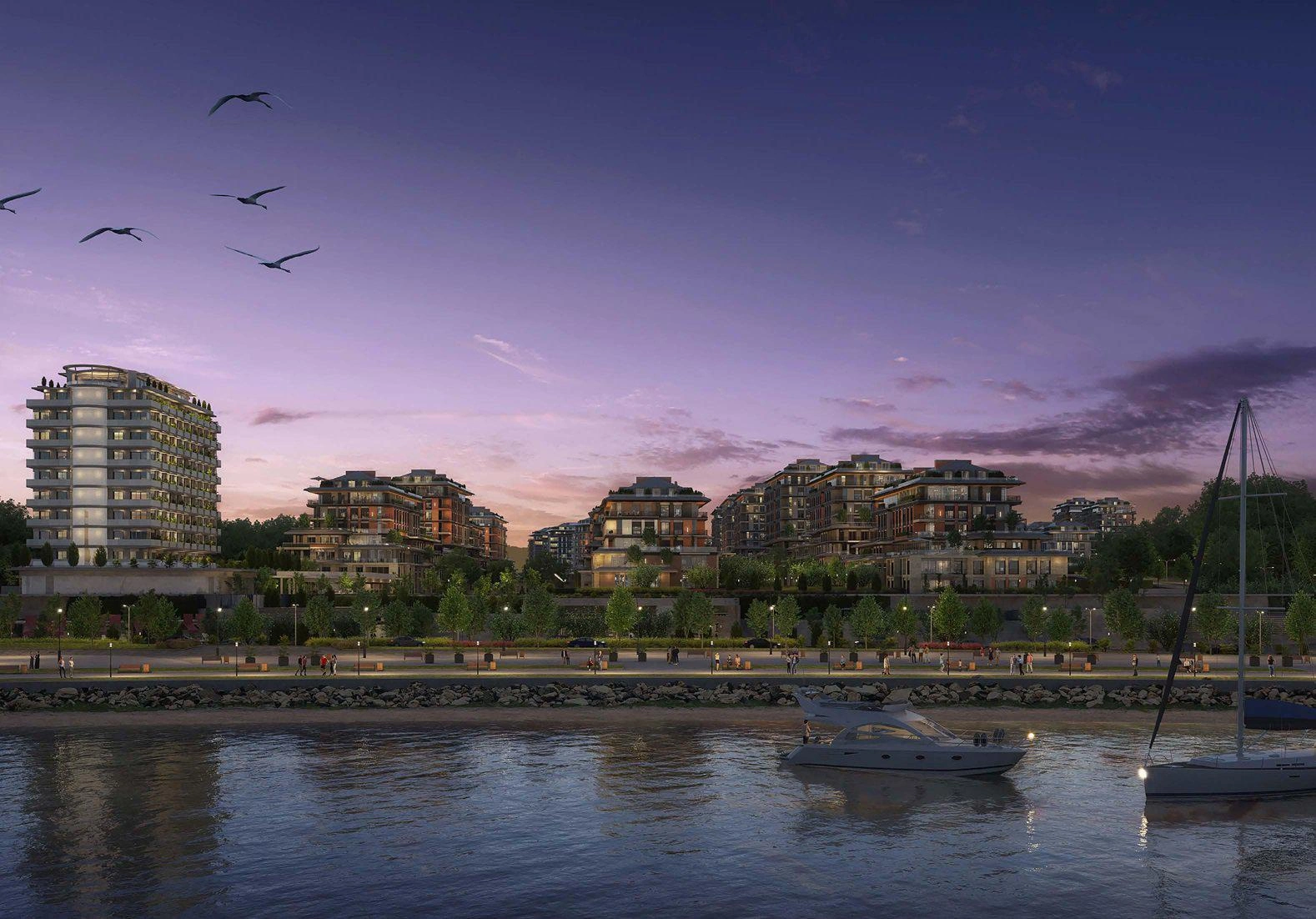 Apartments in a residential complex in Tuzla, Istanbul, Turkiye