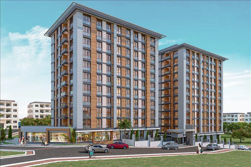 Apartments in a modern residential complex in Istanbul, Turkiye