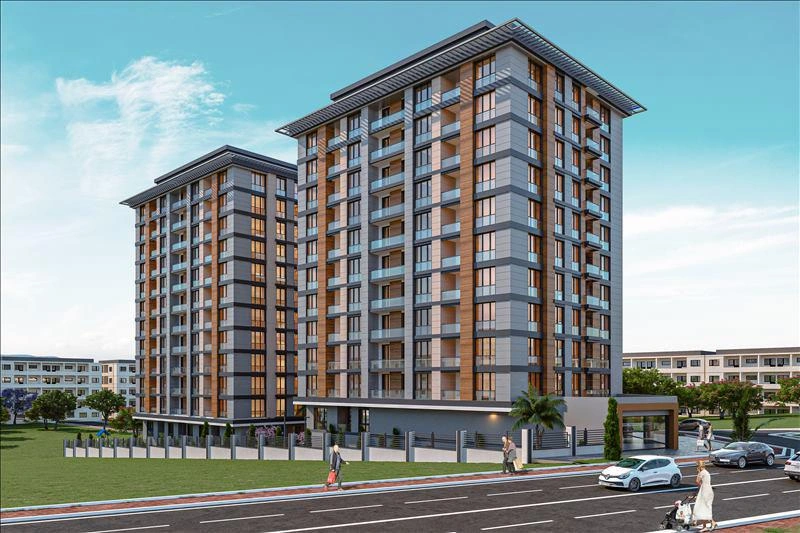 Apartments in a modern residential complex in Istanbul, Turkiye