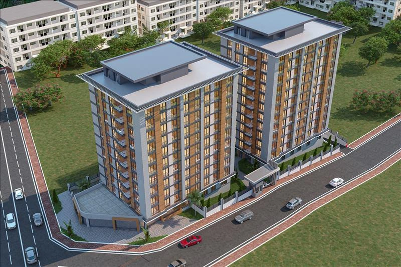 Apartments in a modern residential complex in Istanbul, Turkiye