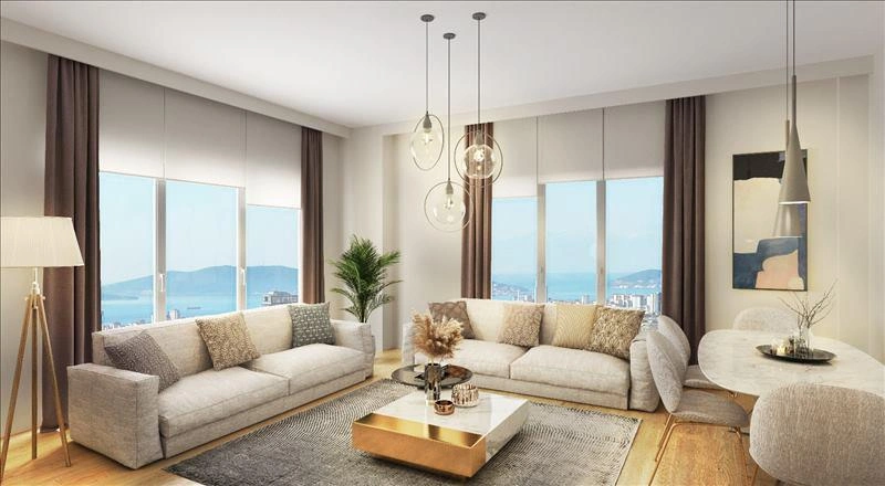 Apartments in a modern residential complex near the sea in Istanbul, Turkiye