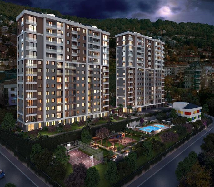 Apartments in a modern residential complex near the sea in Istanbul, Turkiye