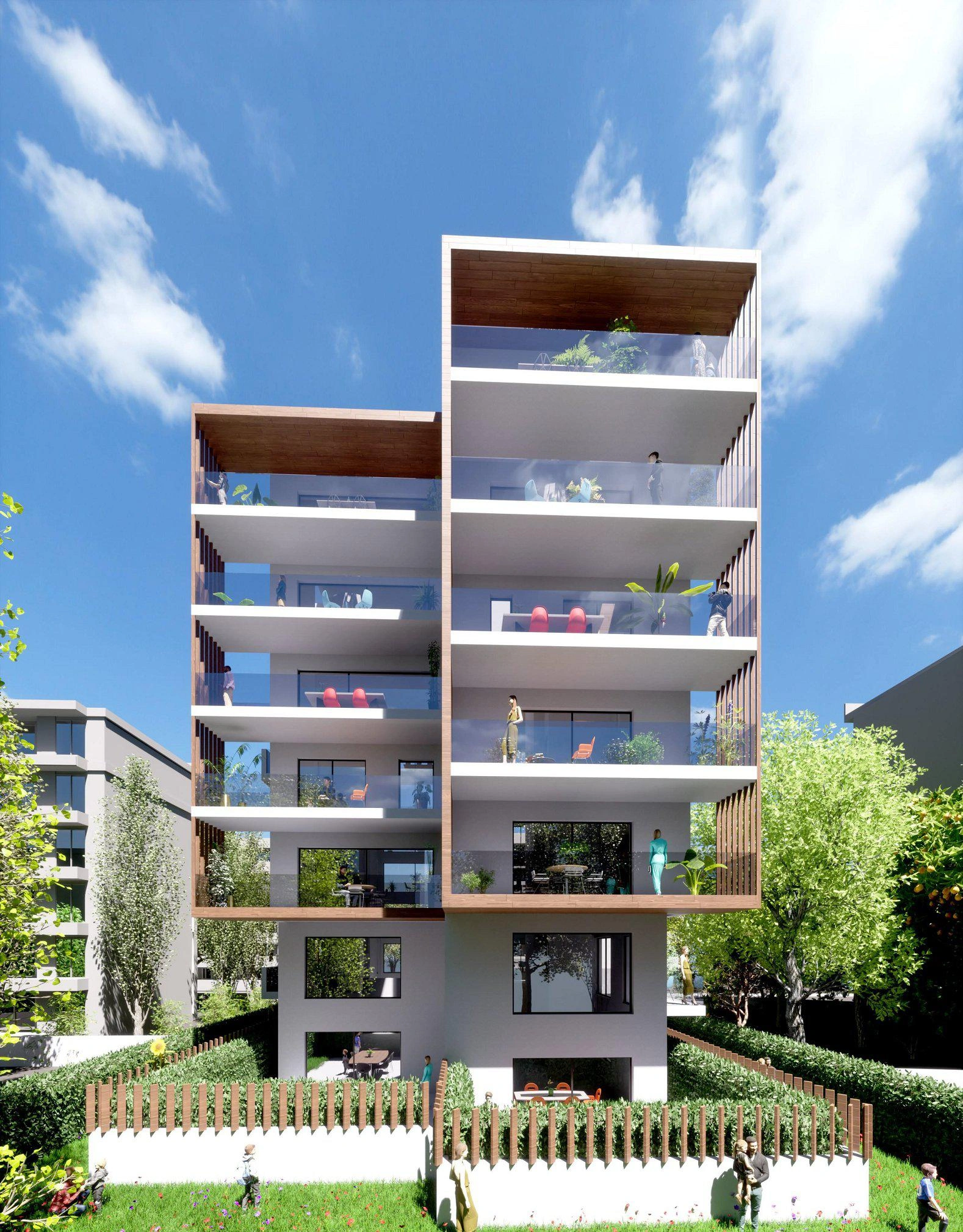 एटिका, ग्रीस के एक आवासीय परिसर में अपार्टमेंट्स