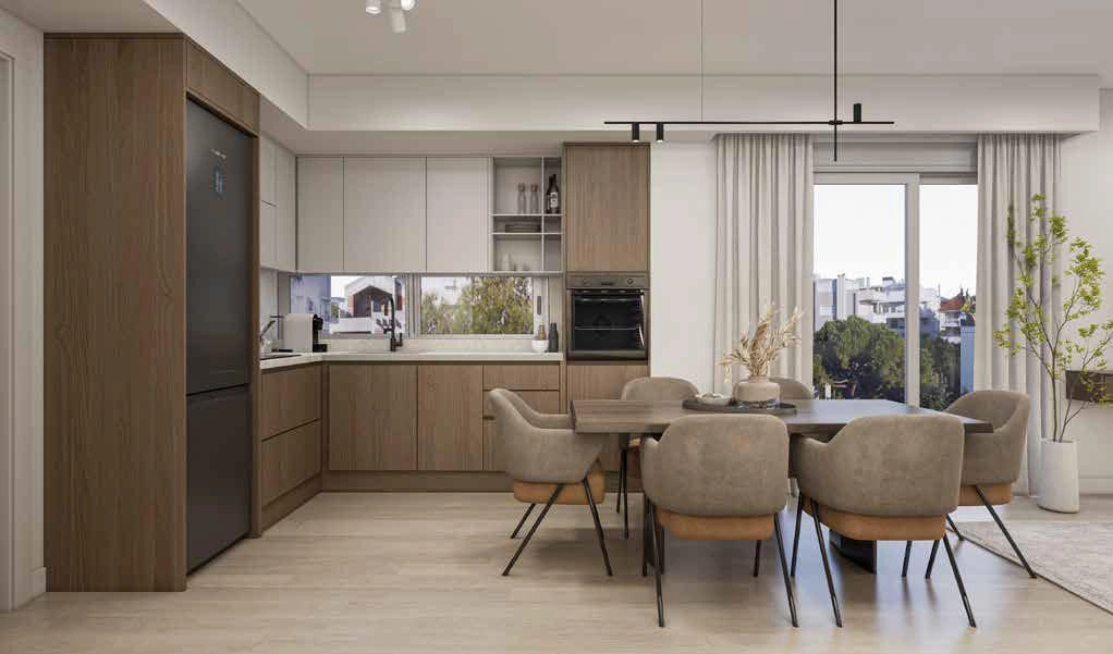 Apartments in a modern residential complex in Attica, Greece