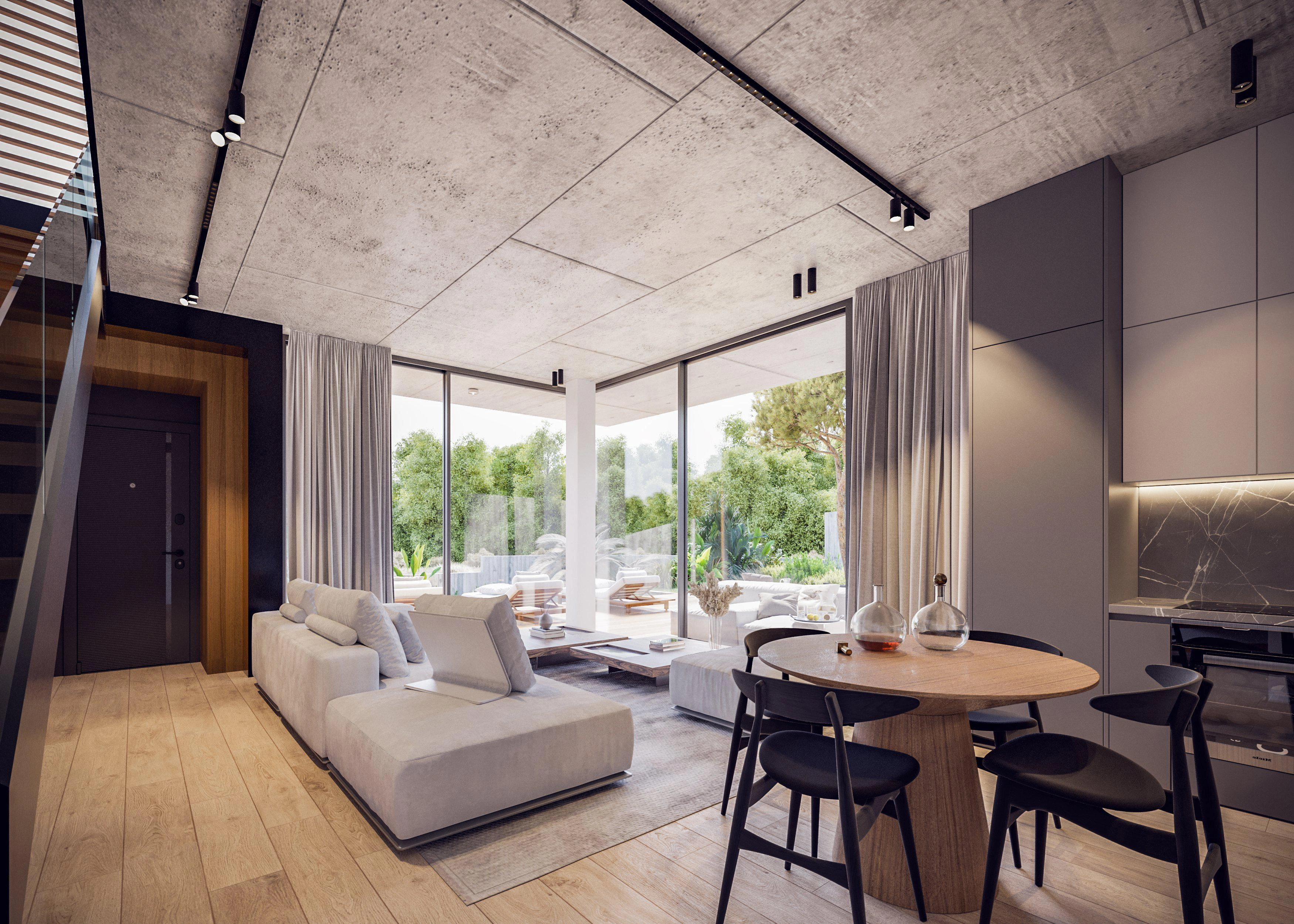 Villas in a modern residential complex in Paphos, Cyprus