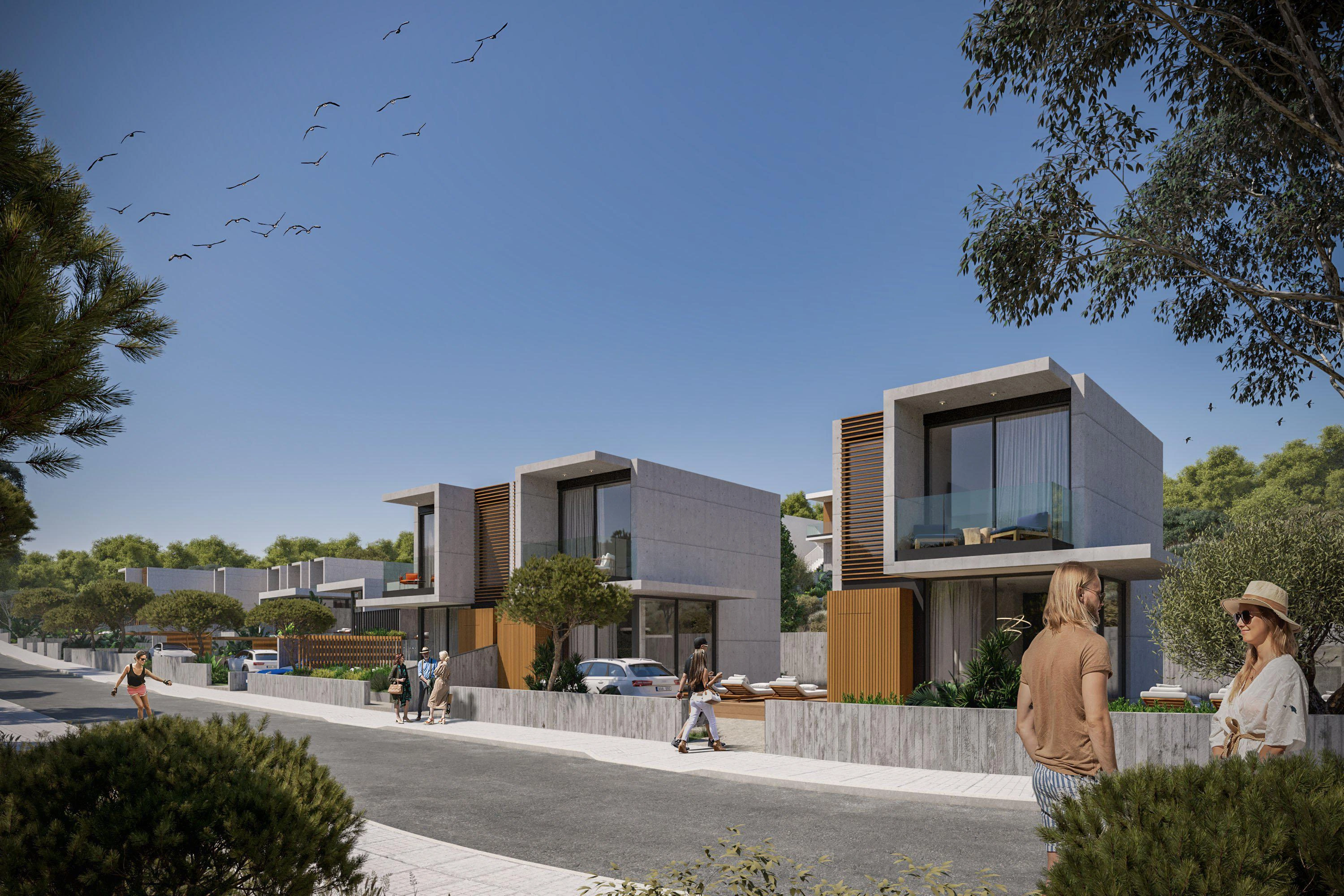 Villas in a modern residential complex in Paphos, Cyprus