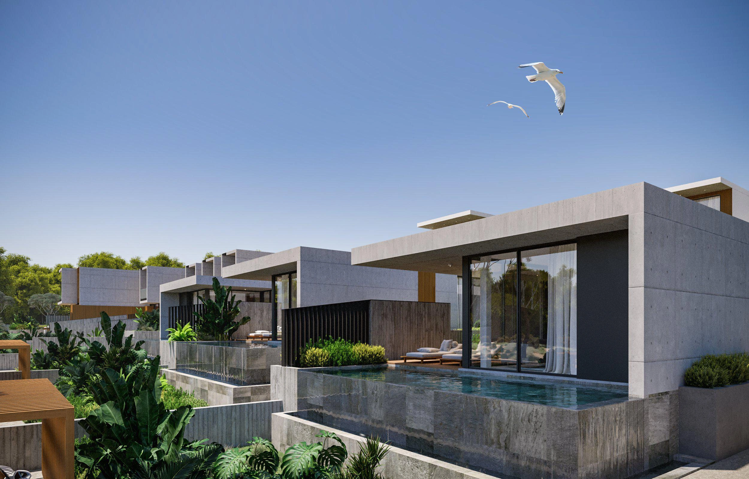 Villas in a modern residential complex in Paphos, Cyprus