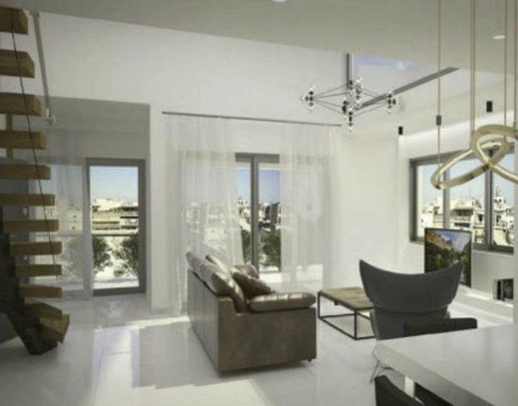 अटिका, ग्रीस के एक आधुनिक आवासीय परिसर में पेंटहाउस