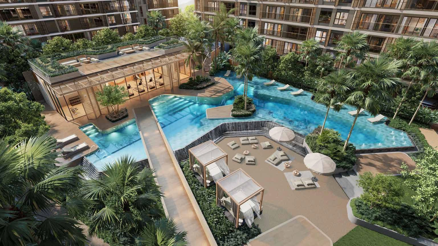 Apartments in a residential complex near Bang Tao Beach, Phuket, Thailand