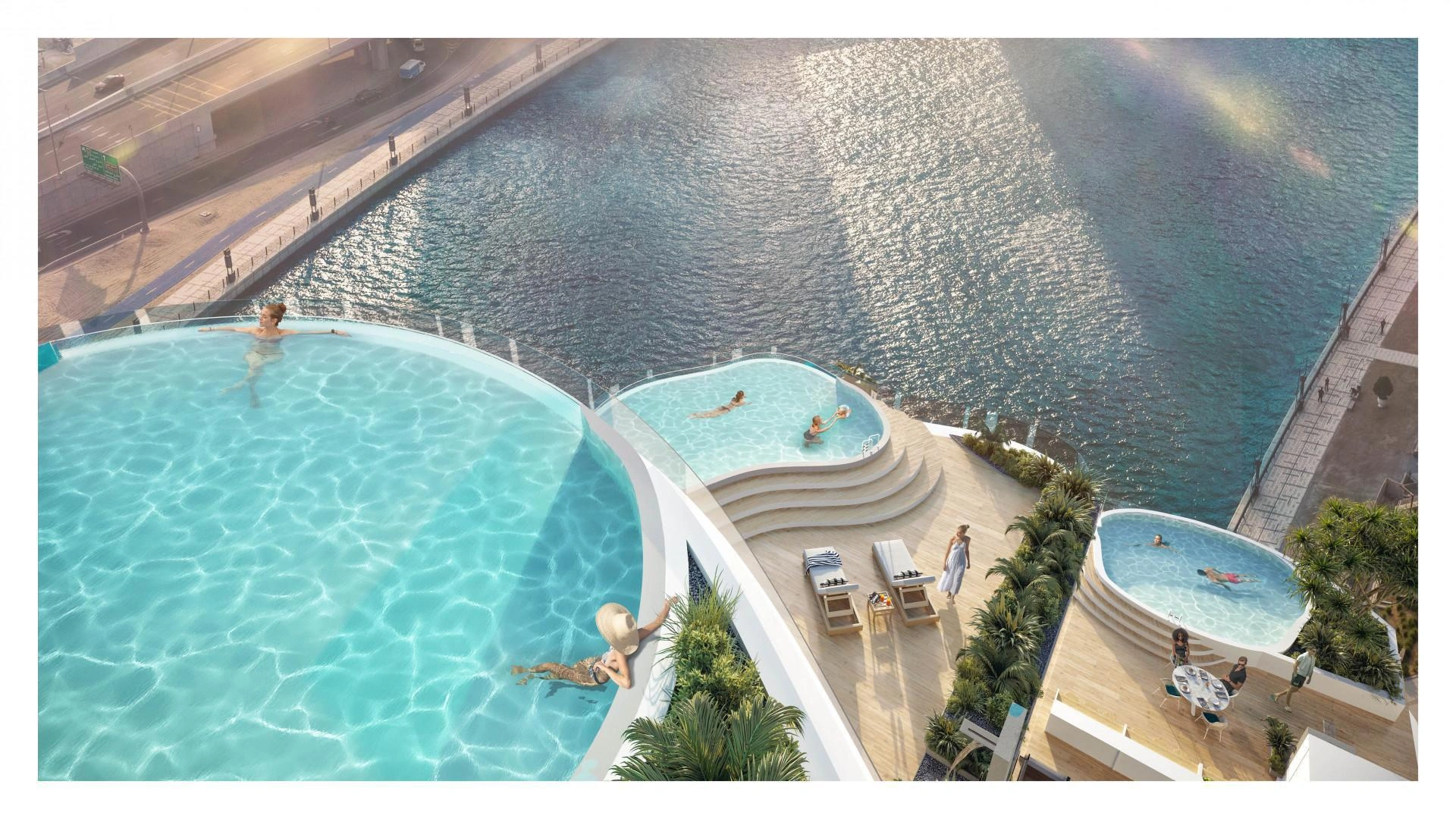 Business Bay, Dubai, Birleşik Arap Emirlikleri'nde lüks daireler