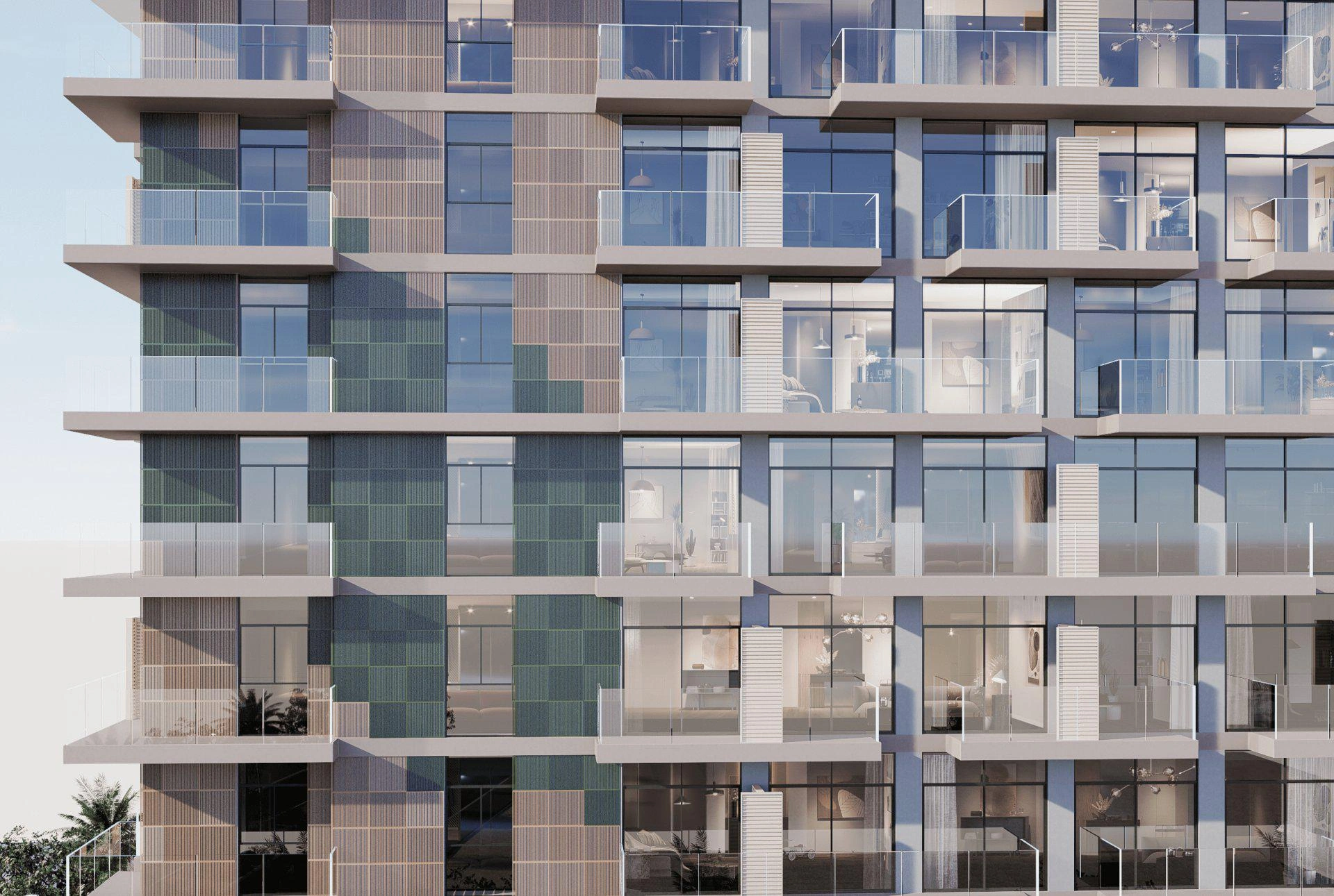 阿拉伯联合酋长国迪拜的现代住宅综合体公寓