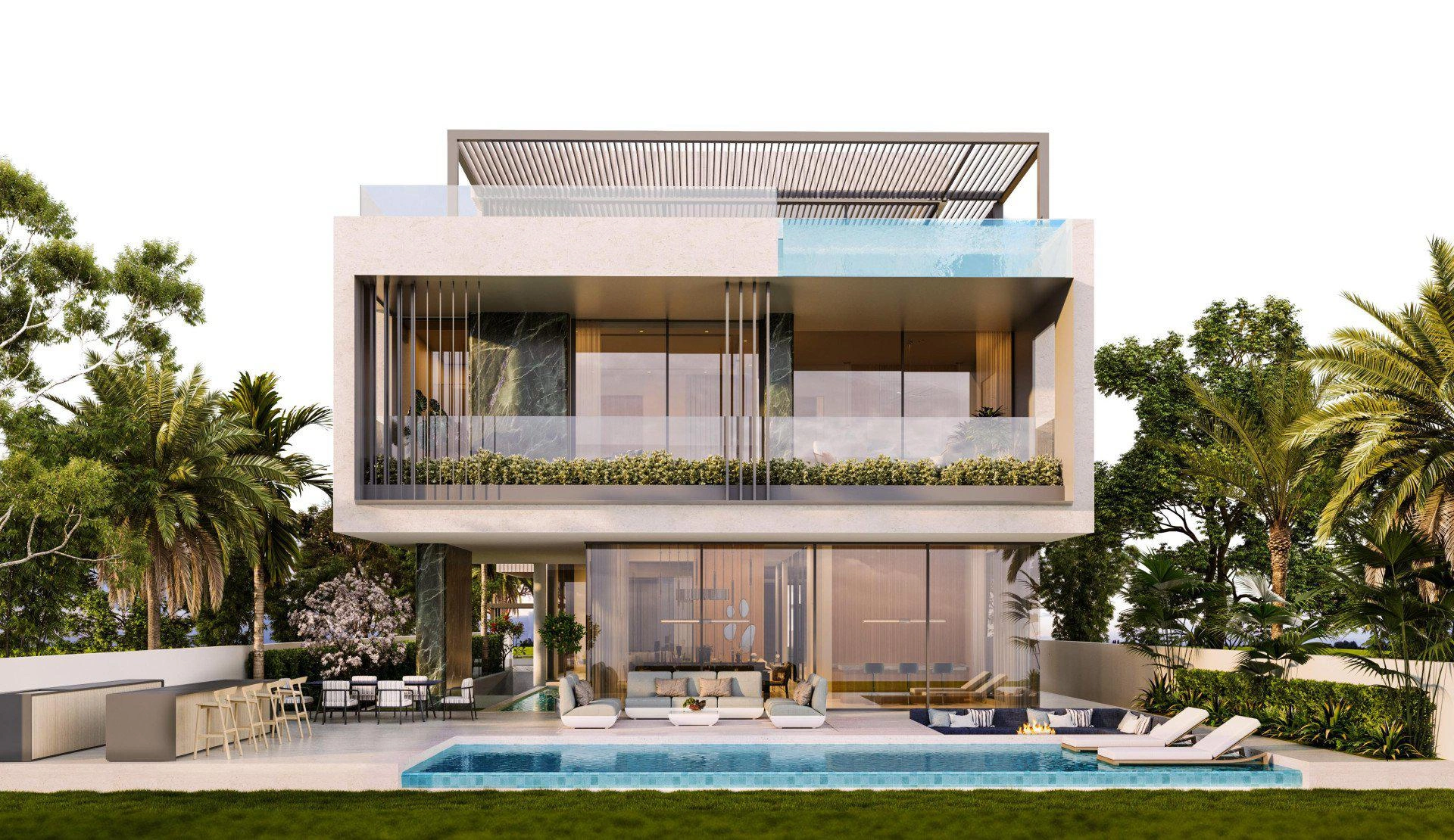 位于迪拜(阿联酋)现代住宅小区的别墅