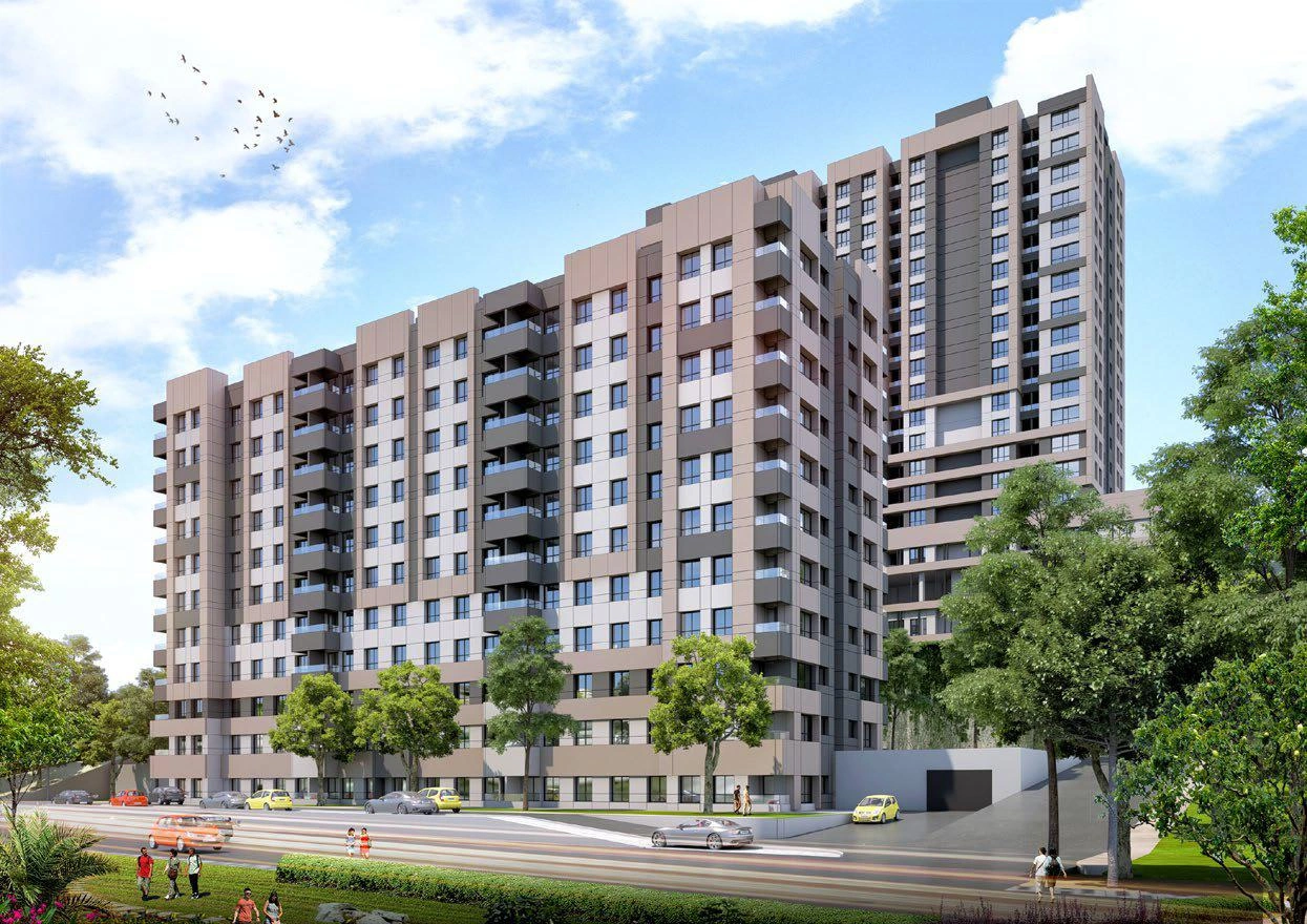 Residences in a modern residential complex in Istanbul, Turkiye