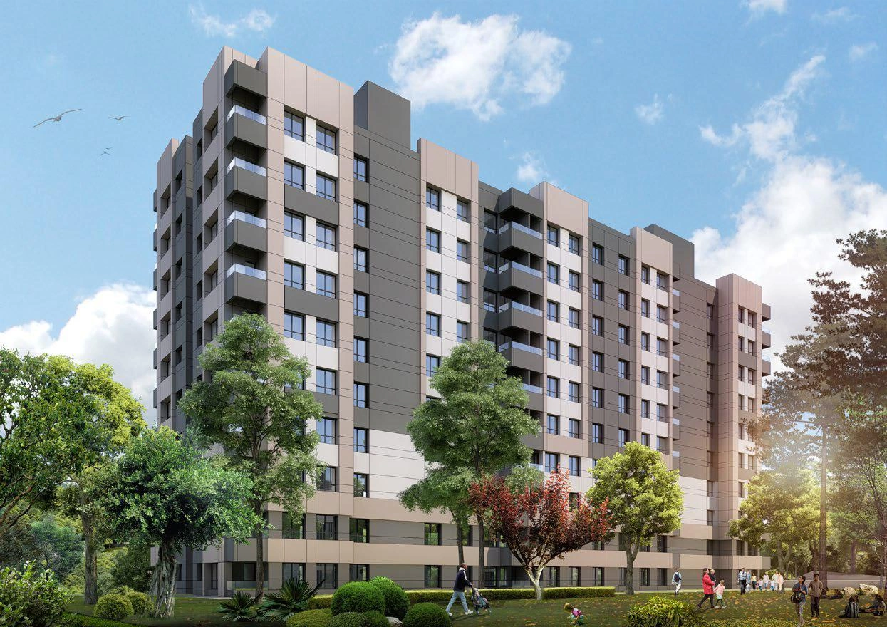 Residences in a modern residential complex in Istanbul, Turkiye