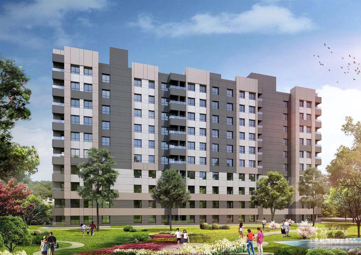 Residences in a modern residential complex in Istanbul, Turkiye