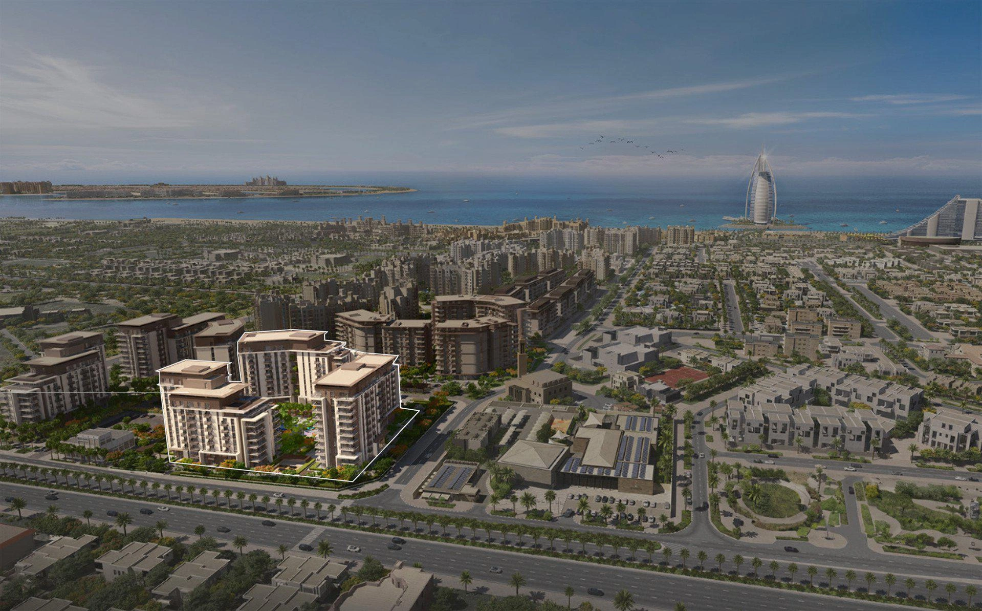 阿拉伯联合酋长国迪拜 Umm Suqeim 的住宅小区公寓