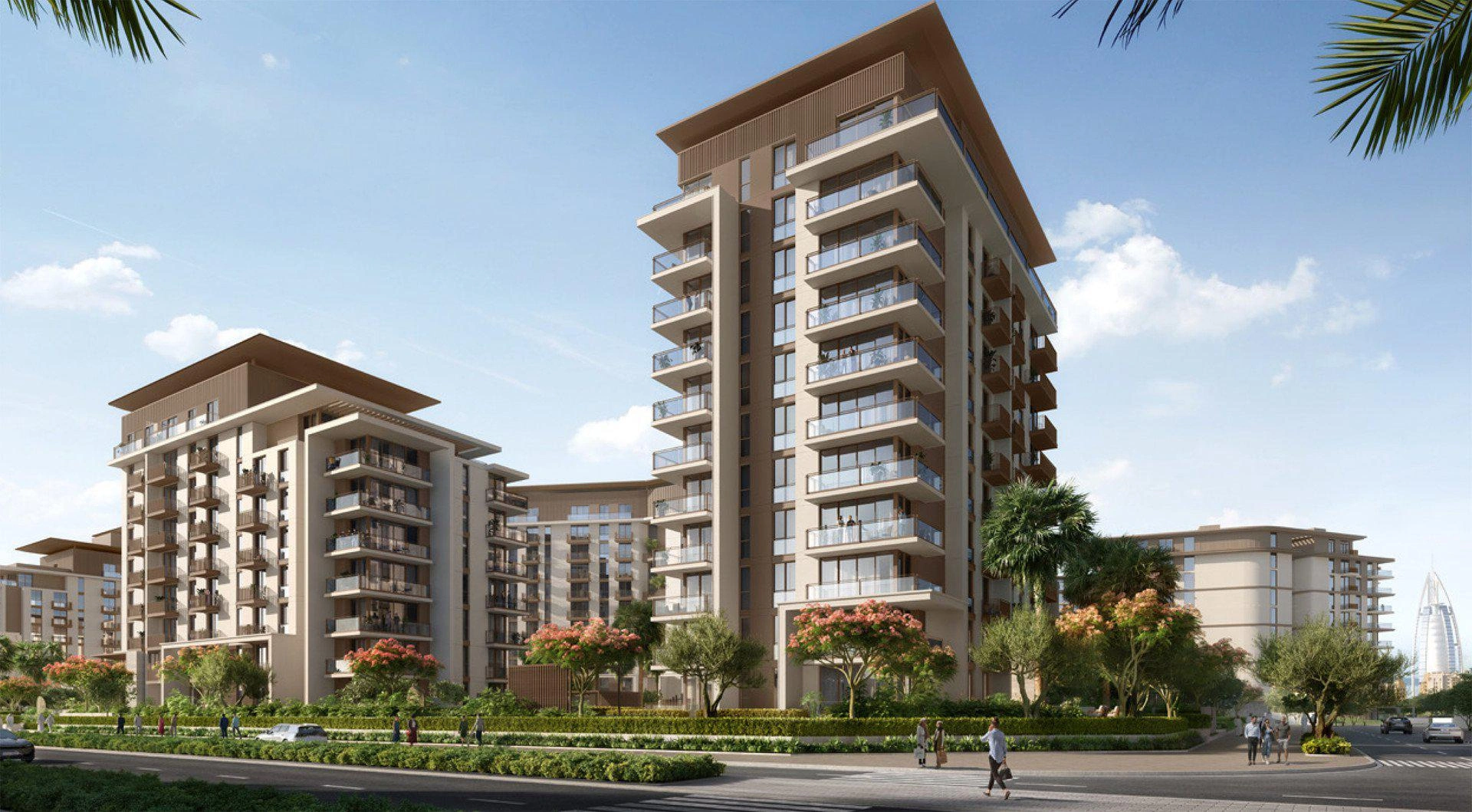 阿拉伯联合酋长国迪拜 Umm Suqeim 的住宅小区公寓