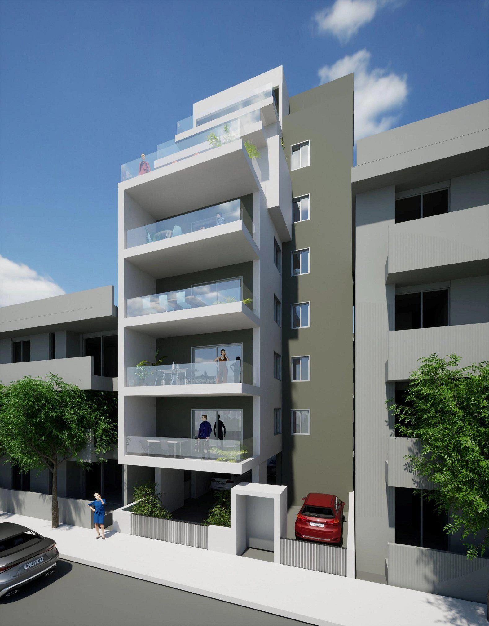 Duplexes in a modern residential complex in Attica, Greece