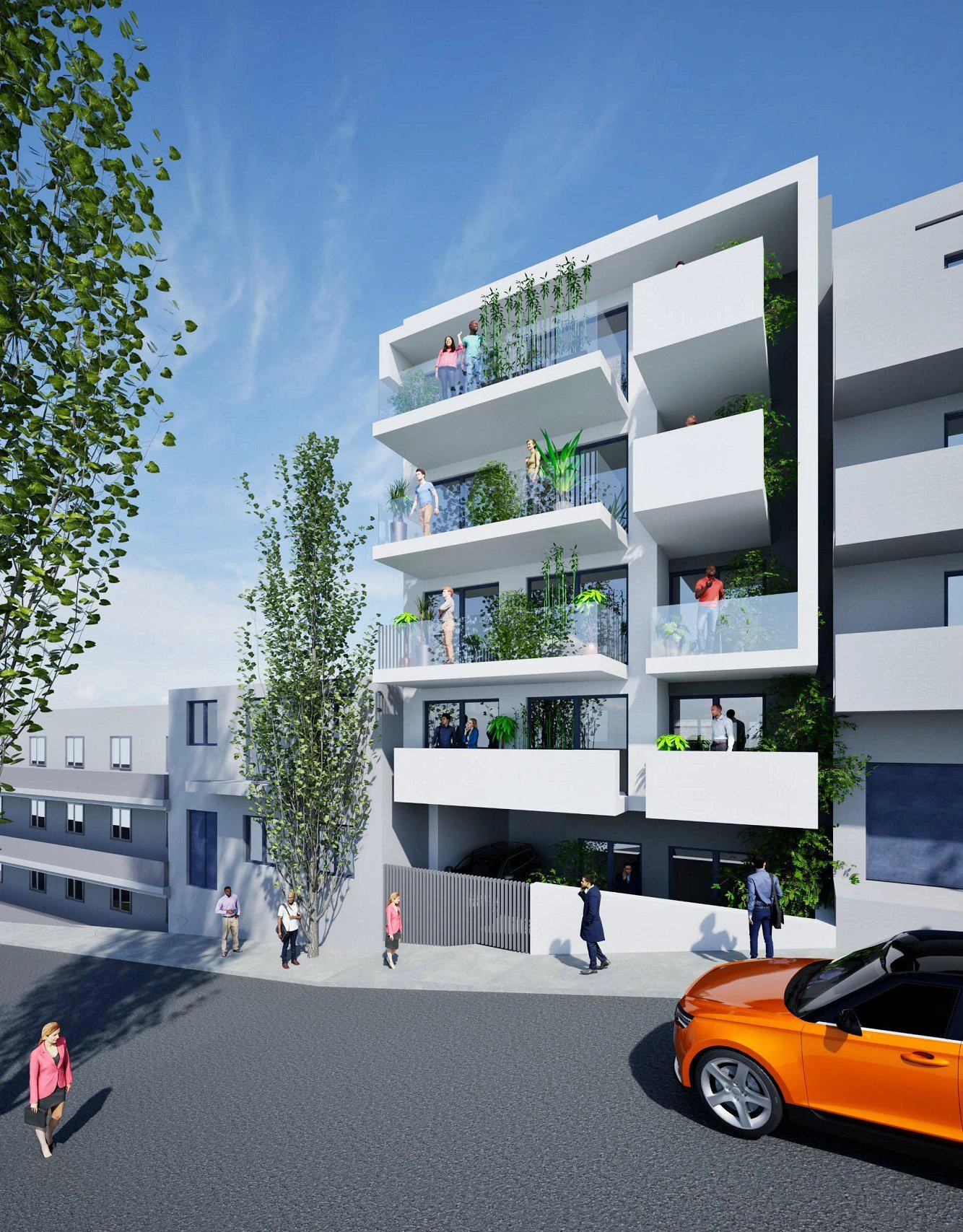 Apartments in a modern residential complex in Piraeus, Greece