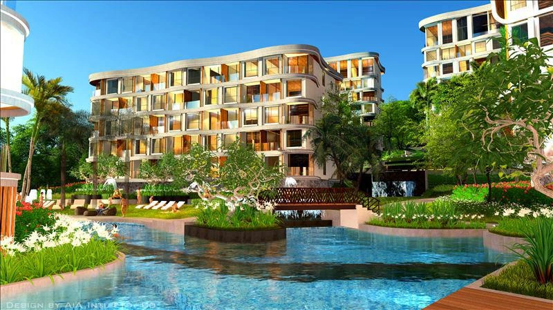 Apartments in a residential complex near Rawai Beach in Phuket, Thailand