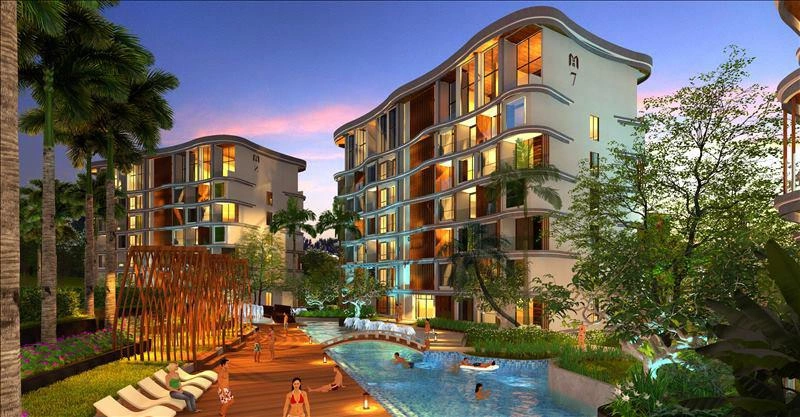 Apartments in a residential complex near Rawai Beach in Phuket, Thailand