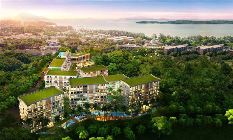 Apartments in a residential complex near Rawai Beach in Phuket, Thailand