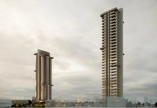 Apartments in a residence with swimming pools and a park in Istanbul, Turkey