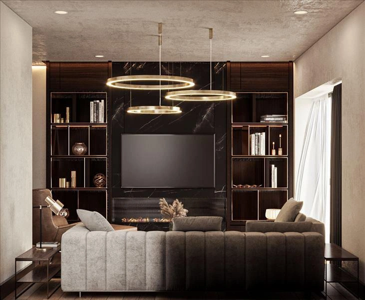 Apartments in a residence with swimming pools and a park in Istanbul, Turkey