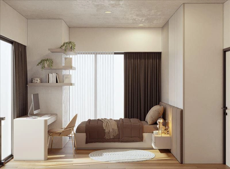 Apartments in a residence with swimming pools and a park in Istanbul, Turkey