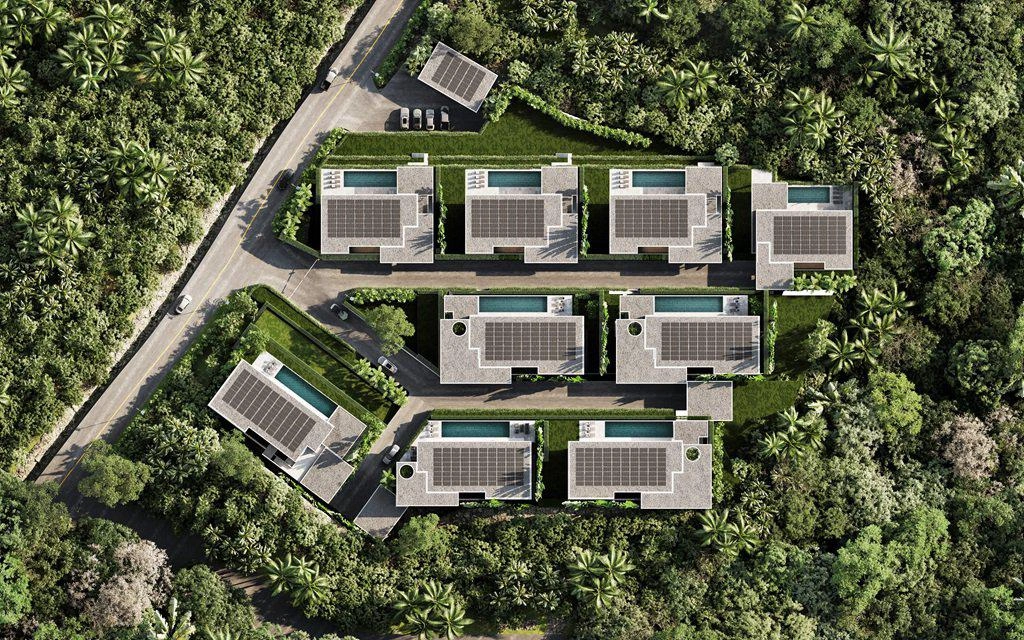 فلل في مجتمع مسوَّر خاص في كو كايو، بوكيت، تايلاند