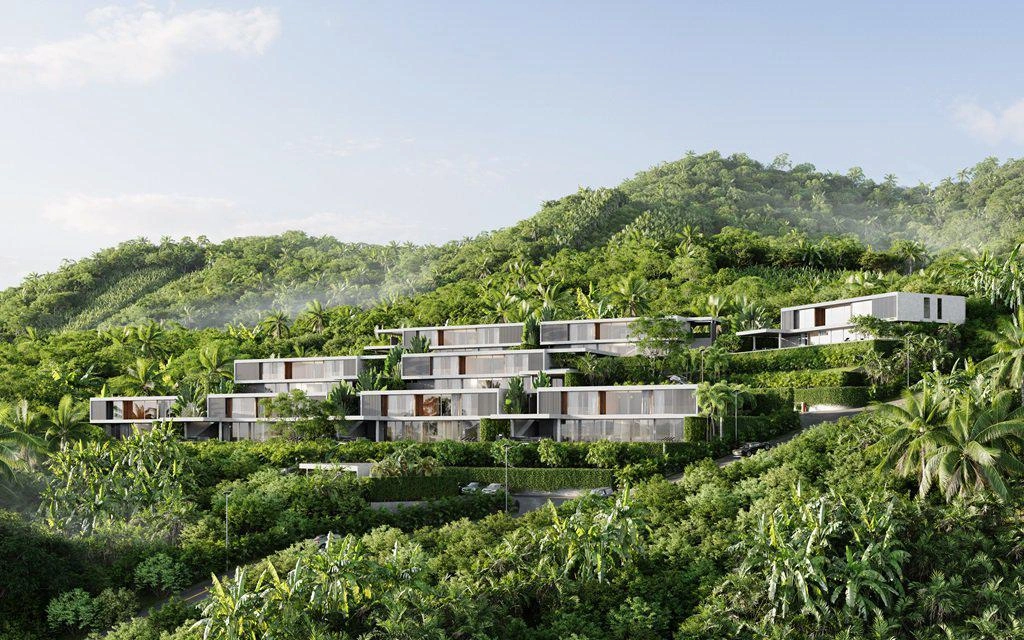 فلل في مجتمع مسوَّر خاص في كو كايو، بوكيت، تايلاند