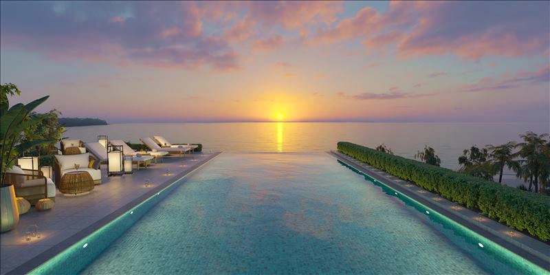 بنتهاوسات على الواجهة البحرية في بانغ تاو، بوكيت، تايلاند