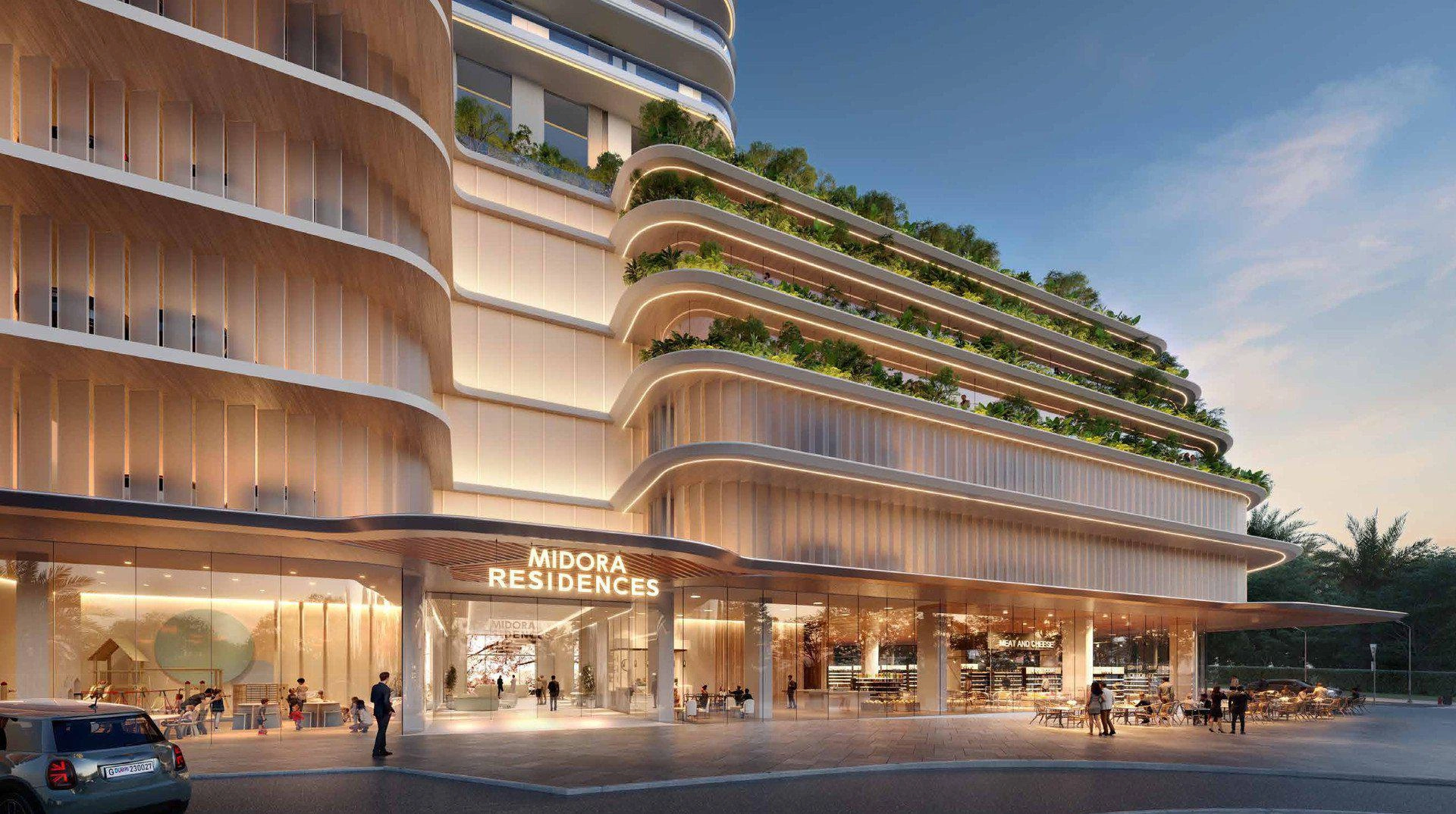 阿拉伯联合酋长国迪拜 Jumeirah Village Circle (JVC) 的现代住宅综合体中的公寓